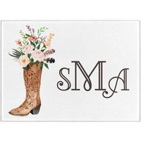 Cowboy-stiefel Personalisierte Glas Schneidebrett von ShopPonyMacaroni