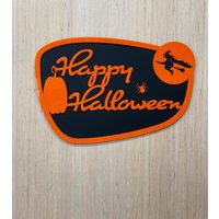 Halloween Dekorationen | Mid Century Modern Holiday Wandschild Mcm Wohndekor Kürbis Hexe Gruselspinne Skandinavisch von ShopRaginRetro