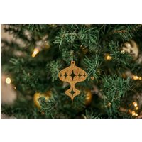 Mid Century Modern Holz Weihnachtsschmuck, Retro Weihnachten, Vintage Stil Ornamente, Atomic Weihnachten von ShopRaginRetro