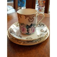 Rosa Rosen Kaffeedose Trios Von Myott von ShopVintageUniqueUK