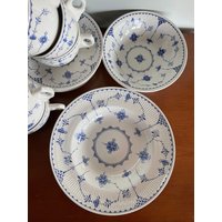 Furnivals Denmark Teller, Suppenteller, Tassen, Untertassen, Dessertteller, Kuchenteller, Blau Weiß Geschirr Set, Geschenk Für Sie, Ihn von ShopVintageYVR