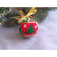 Christbaumkugel, Weihnachtsdekoration, Handgemachte Weihnachtsgeschenk, Weihnachtsperlen Kugeln von ShopebyMariya