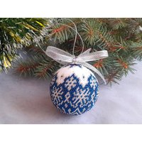 Christbaumkugel Blauer Nebel, Weihnachtsbaum, Weihnachtsdekoration, Weihnachtsgeschenk, Weihnachtskugeln von ShopebyMariya