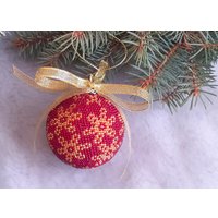 Christbaumkugel Gold Blumen, Weihnachtsbaum, Weihnachtsdekoration, Weihnachtsgeschenk, Weihnachtskugeln von ShopebyMariya