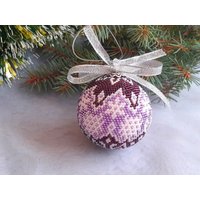 Christbaumkugel Lila Nebel, Weihnachtsbaum, Handgemachte Weihnachtsdekoration, Weihnachtsgeschenk, Weihnachtskugeln Perlen von ShopebyMariya