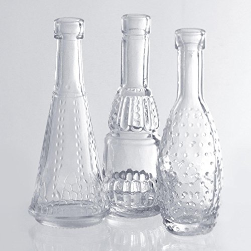 Shophaus24 Dekorative Flaschen mit Glas Muster 3-Fach Sortiert. 12 Stück Shophaus24 Dekorative Flaschen mit Glas Muster 3-Fach Sortiert. 12 Stück von Shophaus24