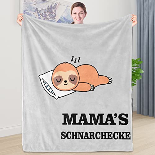 Shoppawhile Geschenke für Mama zum Geburtstag Muttertag Mama Geschenk Faultier Kuscheldecke Flauschig 51 * 59inch Geschenke für Mütter Weihnachten Valentinstag von Shoppawhile