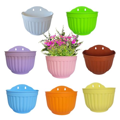 ShoppeWatch Selbstbewässernde Blumentöpfe Hängende Wand 8 Stück | Wandvasen für Pflanzen Innen und Aussen | Blumentopf Balkongeländer | Blumenhalter Wand Mehrfarbig PL63 ShoppeWatch Selbstbewässernde Blumentöpfe Hängende Wand 8 Stück | Wandvasen für Pflanzen Innen und Aussen | Blumentopf Balkongeländer | Blumenhalter Wand Mehrfarbig PL63 von ShoppeWatch