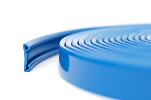 10m PVC Handlauf Treppenhandlauf Kunststoffhandlauf 40x8 mm blau von Shopping-Kobolde