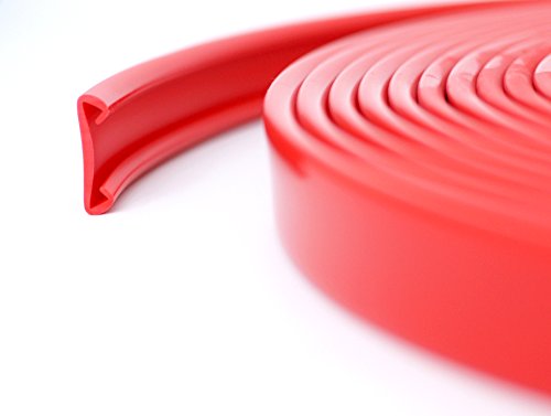 1m PVC Kunststoff Handlauf Treppenhandlauf 40x8 mm viele Farben (rot) von Shopping-Kobolde