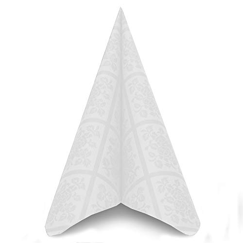 Servietten Damast Weiß Ornament Tischdeko Hochzeitsdeko Servietten falten 50 Stk 40x40cm von Shoptoria