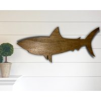 Hai Wanddekoration - Wandkunst Ozean Holz Rustikale Strandkunst Küstendekor von ShoreDesignStoreUS