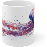 Aquarell Tasse Mit Quallen-Motiv - Unterwasserwelt Design, Kaffeetasse Für Meeresliebhaber Aquarell Tasse Mit Quallen-Motiv - Unterwasserwelt Design, Kaffeetasse Für Meeresliebhaber von Shotspace