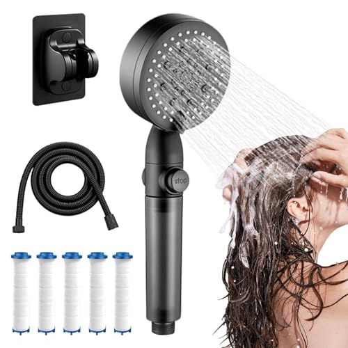 Shouxiut Gefilterter Duschkopf | Handbrause Filter | Badezimmer Haustiere Badewanne Duschkopf für Wohnung Badezimmer Wohnheim Camping von Shouxiut