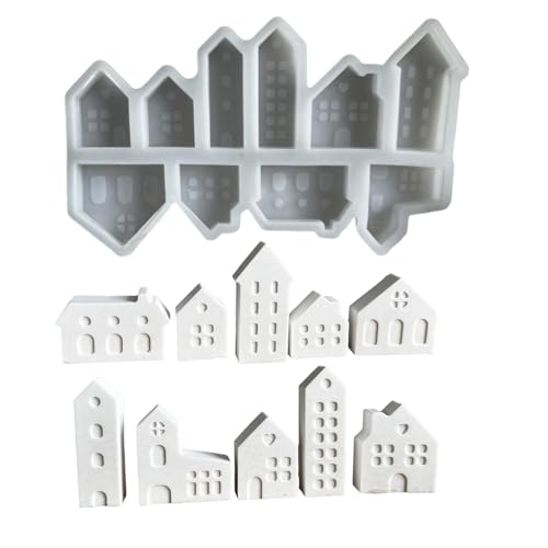 Shouxiut House Candle Mold - Resin Casting Molds Non-Stick Silicone Molds - Silicone Resin Mold Portable Coaster for Family Friends Colleagues von Shouxiut