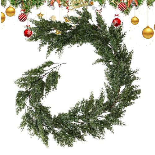 Shouxiut Lebensechte Weihnachtsgirlande, künstliche Kieferngirlande, Dekoration, 18 m, künstlicher für Kaminsims, Versammlungen, Urlaub, Wand, Innenbereich, Tischaktivitäten, Winter Shouxiut Lebensechte Weihnachtsgirlande, künstliche Kieferngirlande, Dekoration, 18 m, künstlicher für Kaminsims, Versammlungen, Urlaub, Wand, Innenbereich, Tischaktivitäten, Winter von Shouxiut