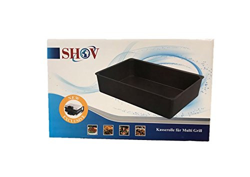SHOV Kasserolle Topf für Multi Grills wie z.B. Silex Mulex 35,5 x 23,7 cm von Shov