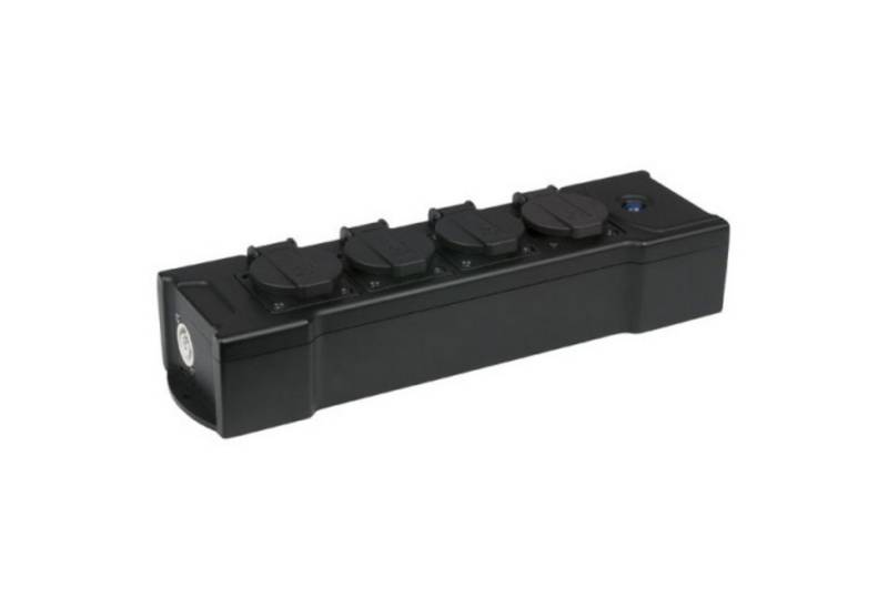 Show tec Steckdosenleiste (MS-ID: LIG0013112-000, Hersteller: Showtec, Anschluss: Powercon, Ausgang: Powercon (out), Ausgang 2: Schukostecker, Einbaubuchse: Ja, Anzahl Ausgang 1: 2, Anzahl Ausgang 2: 4, max. Last / Kanal (Ampère): 16, Schraub-Sicherung: Nein), PowerBOX 4 Daisy-Chain - Mehrfachsteckdosenleiste von Show tec