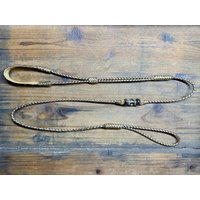 0095 Showleine Känguruleder, 109cm, Gold/Kupfer, Kehlkopfschutz von ShowLeadBox