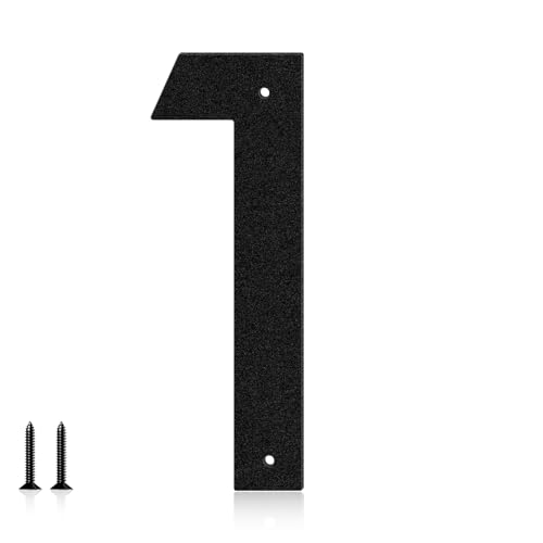 Metall-Hausnummern, 10,2 cm, moderne Adressnummern, für den Außenbereich, Metallnummern und Buchstaben für Außenschilder, Haus, Büro, Wohnung, Bauernhöfe, Garagen (1) von ShowMtheM