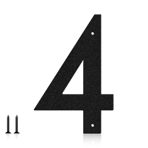 Metall-Hausnummern, moderne Adressnummern, für den Außenbereich, Metallbriefkastennummern, Metallzahlen und Buchstaben für Außenschilder, Haus, Büro, Wohnung, Bauernhöfe, Garagen (4) von ShowMtheM