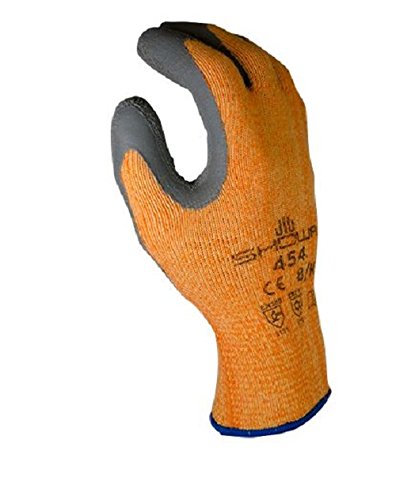 Showa Gloves SHO454-M 454 Handschuh, Größe M, orange/grau von Showa Gloves