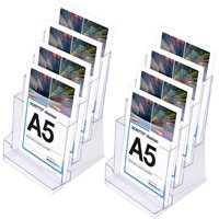 Showdown® Displays SL Tischprospekthalter A5 4-Fach  transparent von Showdown® Displays