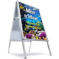 Showdown® Displays Standard Rondo Kundenstopper DIN A0, DIN A1 2-Fach  silber von Showdown® Displays