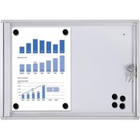 Showdown® Displays Economy XS Schaukasten 2x DIN A4 keine-Fach  silber von Showdown® Displays