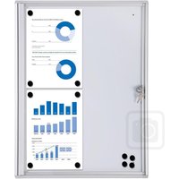Showdown® Displays Economy XS Schaukasten 4x DIN A4 keine-Fach  silber von Showdown® Displays
