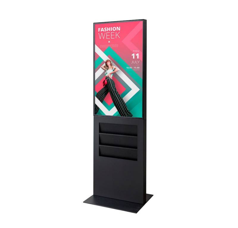 Showdown Displays Einzelrahmen Showdown Displays Smart Line Digitale Infostele - Bildschirm - Schwarz, (1 St) von Showdown Displays