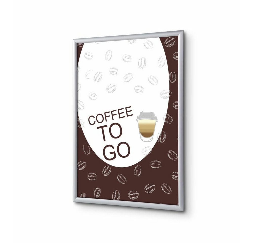 Showdown Displays Hängevitrine A1 - Komplett-Set - Coffee To Go Englisch - Braun/Silber (1-St) von Showdown Displays