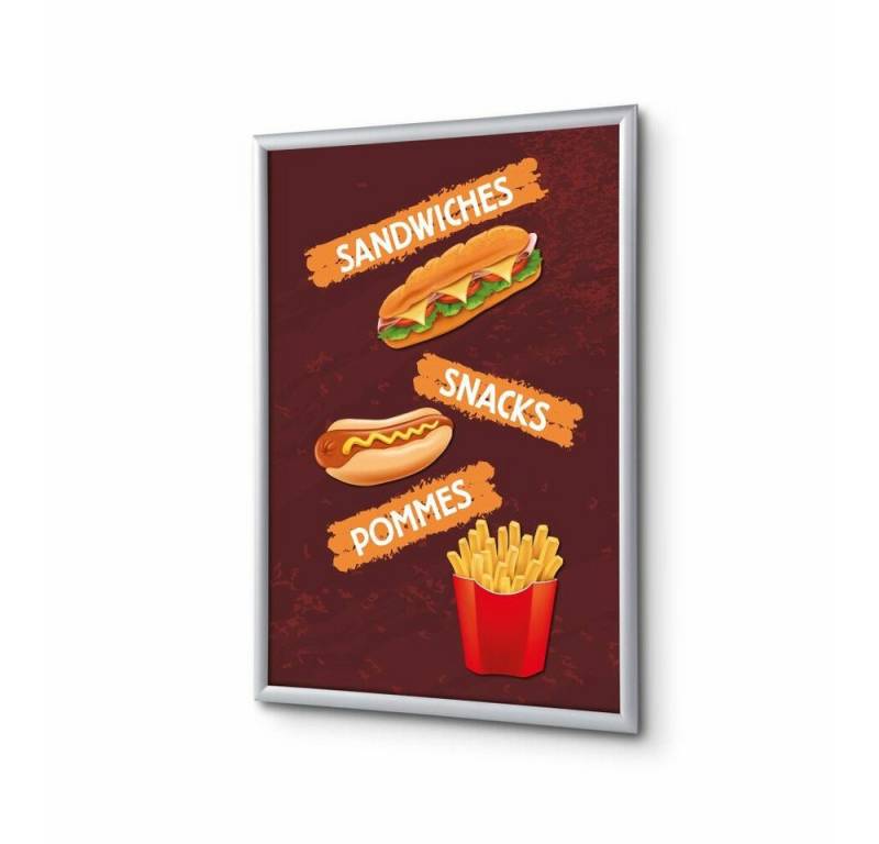 Showdown Displays Hängevitrine A1 - Komplett-Set - Snack Deutsch - Braun/Silber (1-St) von Showdown Displays