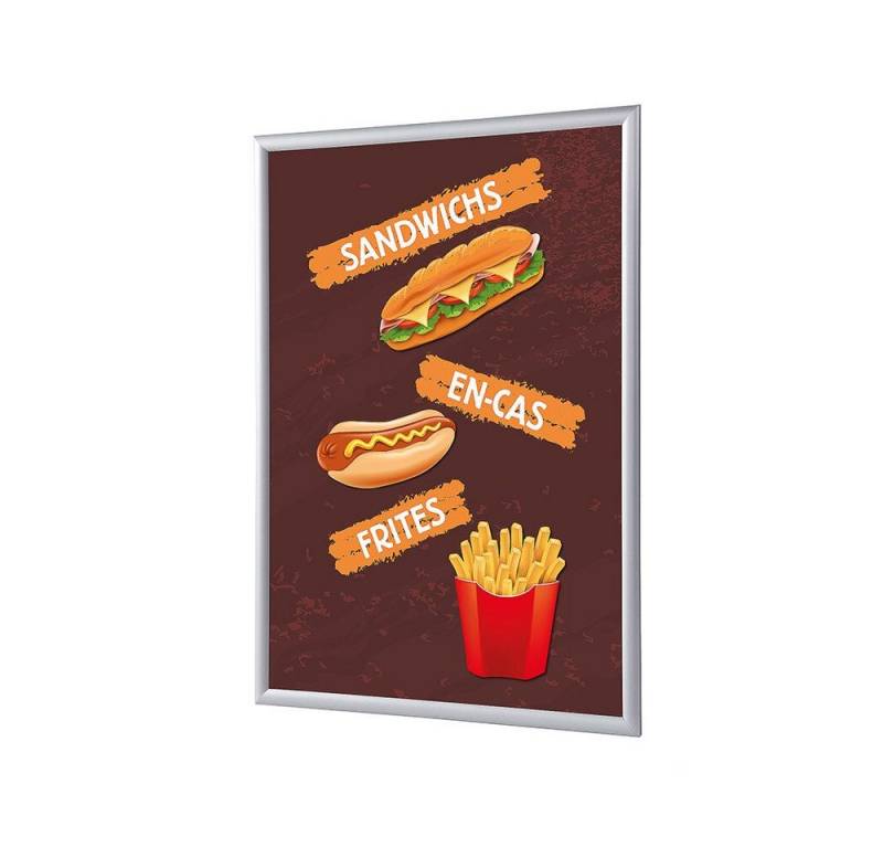 Showdown Displays Hängevitrine A1 - Komplett-Set - Snacks Französisch - Braun/Silber (1-St) von Showdown Displays