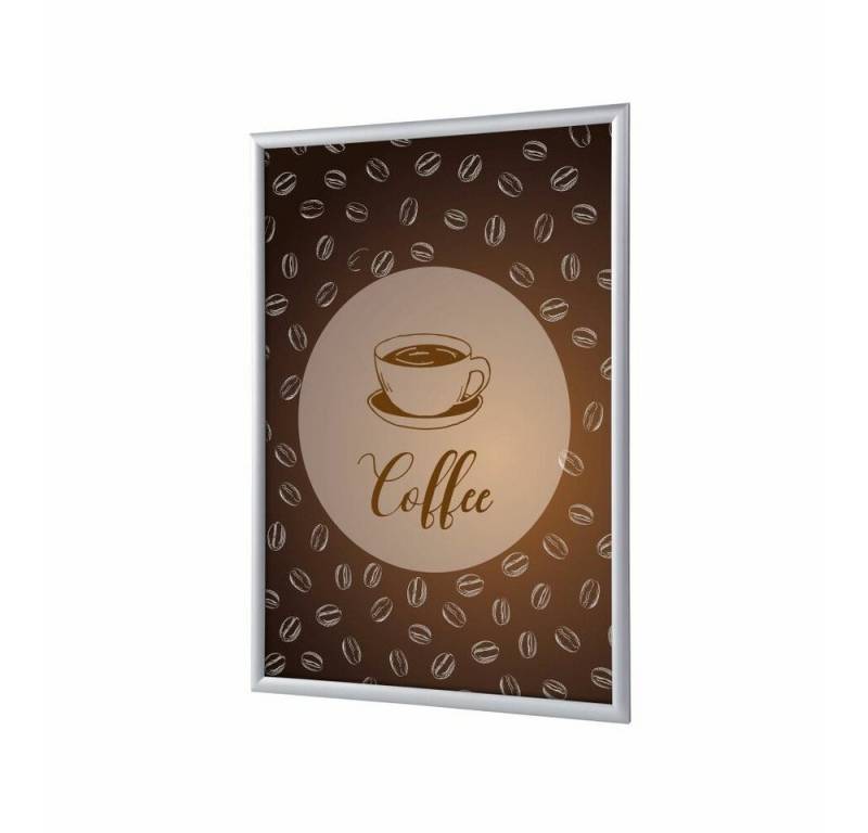 Showdown Displays Hängevitrine A4 - Komplett-Set - Coffee Englisch - Braun/Silber (1-St) von Showdown Displays