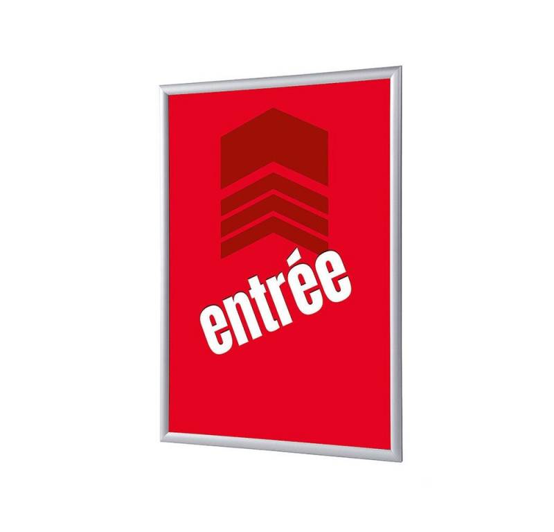 Showdown Displays Hängevitrine A4 - Komplett-Set - Entrée Rot Französisch - Rot/Silber (1-St) von Showdown Displays