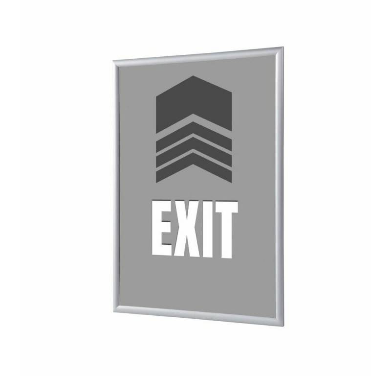 Showdown Displays Hängevitrine A4 - Komplett-Set - Exit Englisch - Grau/Silber (1-St) von Showdown Displays