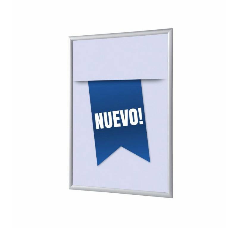 Showdown Displays Hängevitrine A4 - Komplett-Set - Nuevo Spanisch - Blau/Silber (1-St) von Showdown Displays