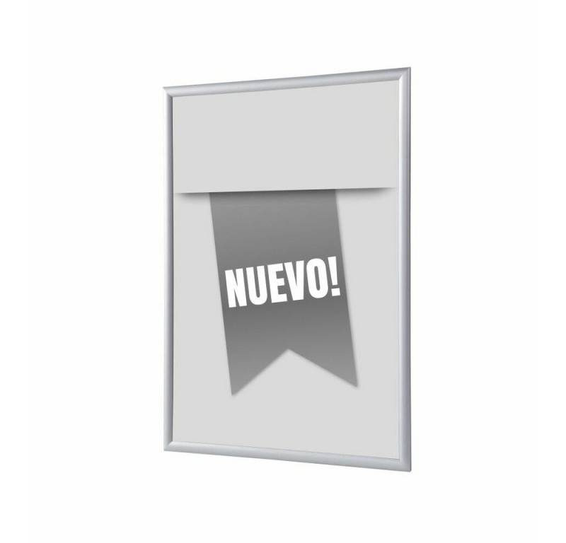 Showdown Displays Hängevitrine A4 - Komplett-Set - Nuevo Spanisch - Grau/Silber (1-St) von Showdown Displays