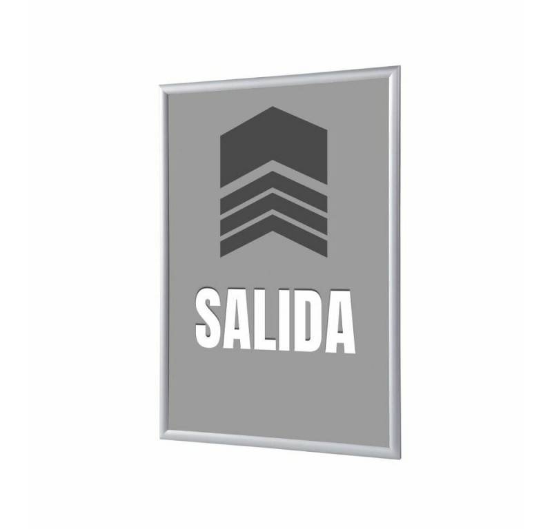 Showdown Displays Hängevitrine A4 - Komplett-Set - Salida Spanisch - Grau/Silber (1-St) von Showdown Displays