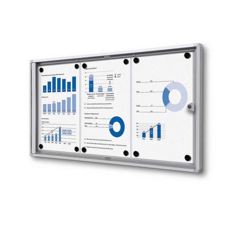 Showdown Displays Hängevitrine Economy SCXS - 3x DIN A4 - Aluminium - Silber (1-St) von Showdown Displays