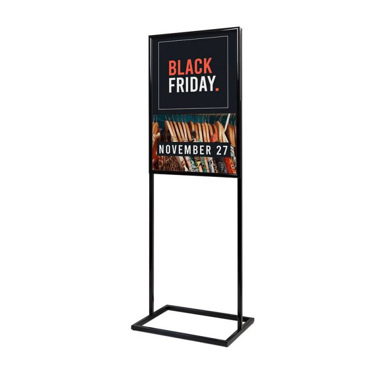 Showdown Displays Hängevitrine Poster Display Dekor Click - DIN A1 - Doppelseitig - Schwarz (1-St) von Showdown Displays