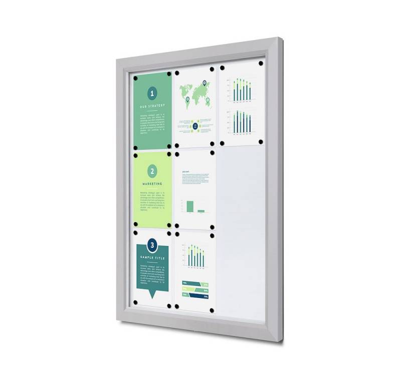 Showdown Displays Hängevitrine Showdown Displays Abschließbarer Schaukasten SLIM Outdoor - 9x DIN A4 (1-St) von Showdown Displays