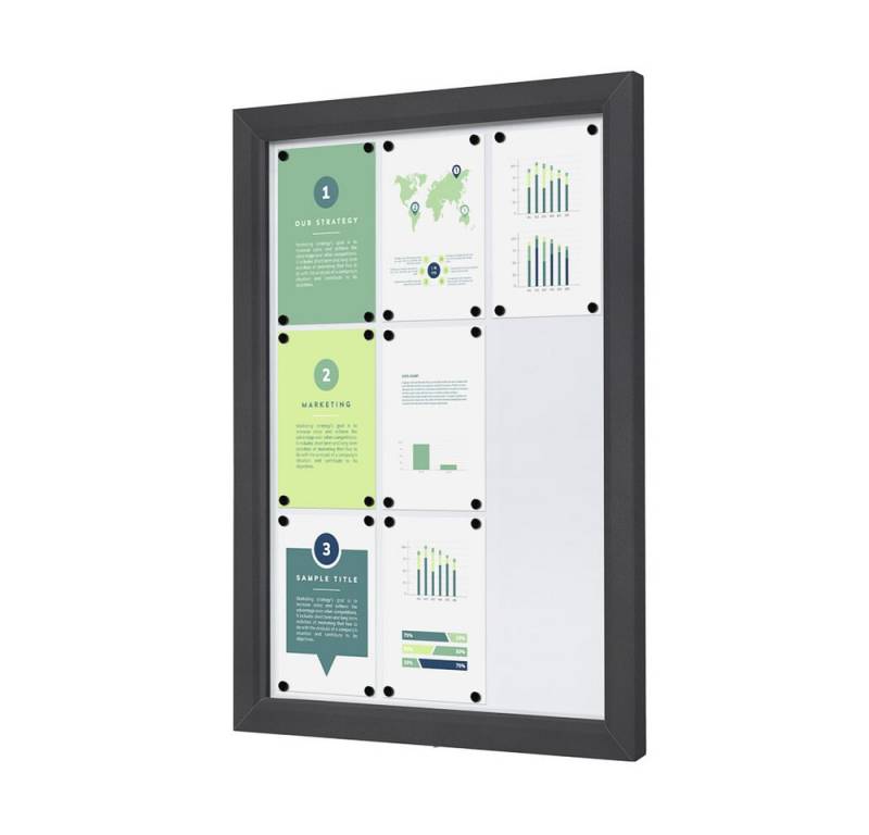 Showdown Displays Hängevitrine Showdown Displays Abschließbarer Schaukasten SLIM Outdoor - 9x DIN A4 (1-St) von Showdown Displays
