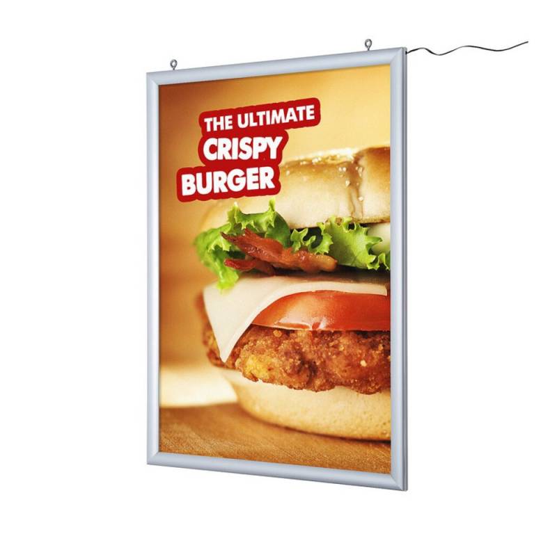 Showdown Displays Hängevitrine Showdown Displays LED-Leuchtrahmen Doppelseitig DIN A1 (1-St) von Showdown Displays