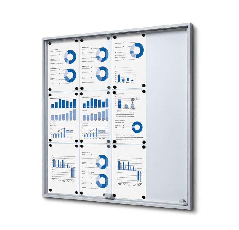 Showdown Displays Hängevitrine Showdown Displays Schaukasten SLIM mit Schiebetüren - 12x DIN A4 (1-St) von Showdown Displays