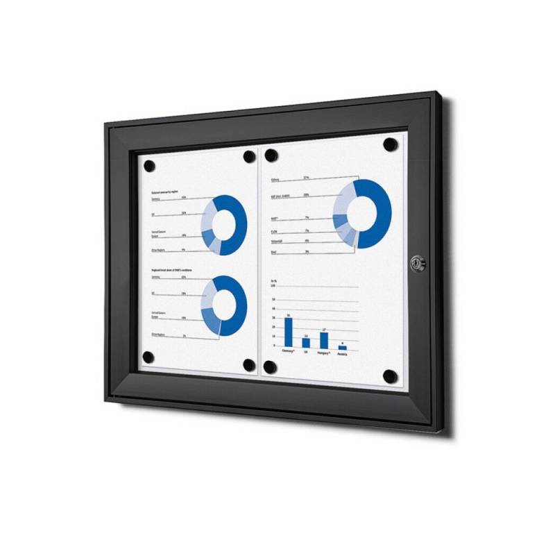Showdown Displays Hängevitrine für Innen und Außen SCS - 2x DIN A4 - Aluminium - Schwarz (1-St) von Showdown Displays
