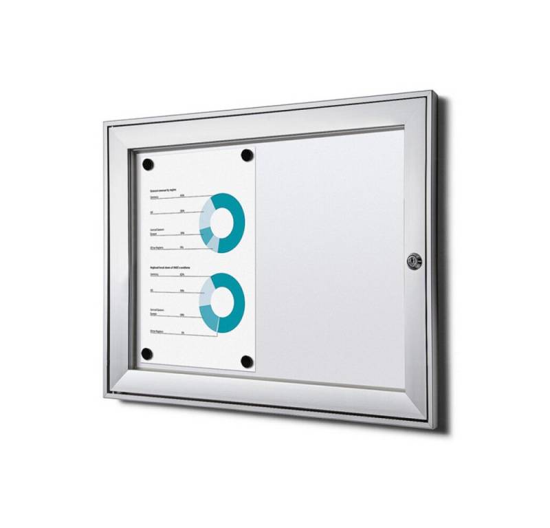 Showdown Displays Hängevitrine für Innen und Außen SCS - 2x DIN A4 - B1 geprüft - Aluminium - Silber (1-St) von Showdown Displays