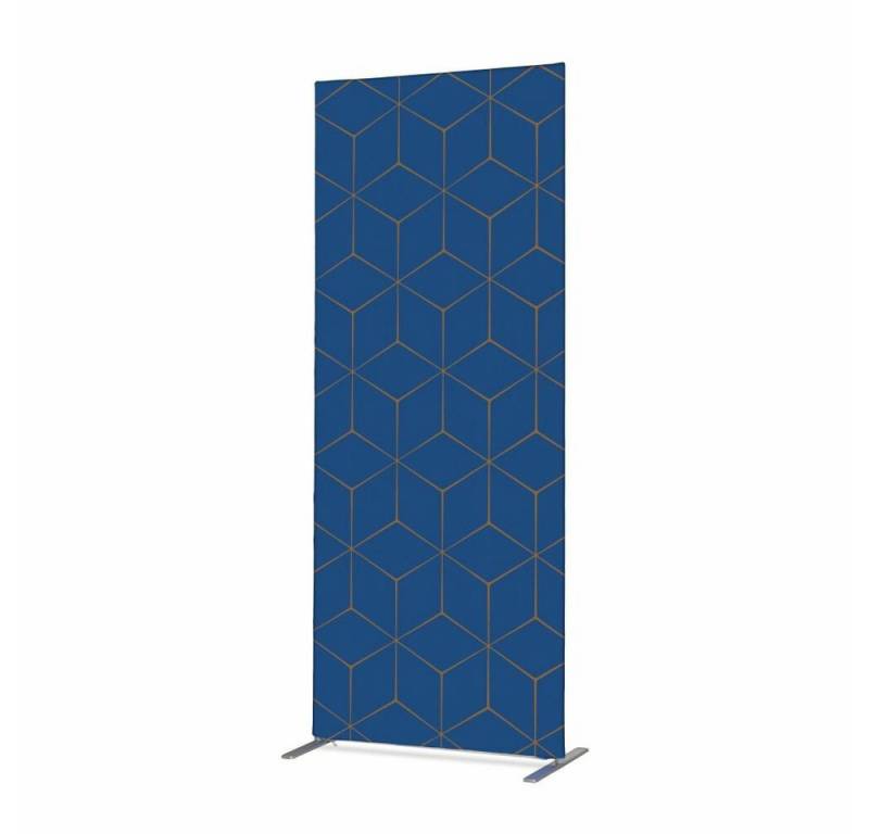 Showdown Displays Paravent 100-200 Hexagon - Blau-Braun - Aluminiumrahmen - Schwarz (1 St) von Showdown Displays