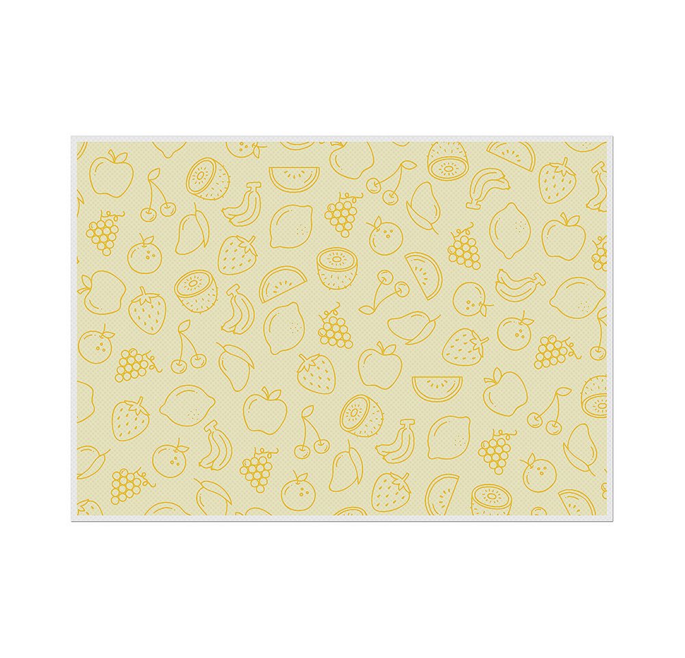 Showdown Displays Platzset Tischsets - Abstrakte Früchte - PVC - Gelb, (1-St) von Showdown Displays